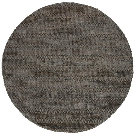 Safavieh 8 x 8 ft. Natural Fiber Hand Loomed Round Area Rug, Charcoal NF212C-8R
